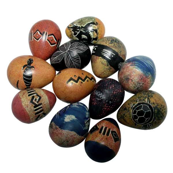 African soapstone eggs