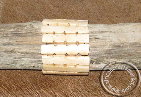 African bone bracelet - white