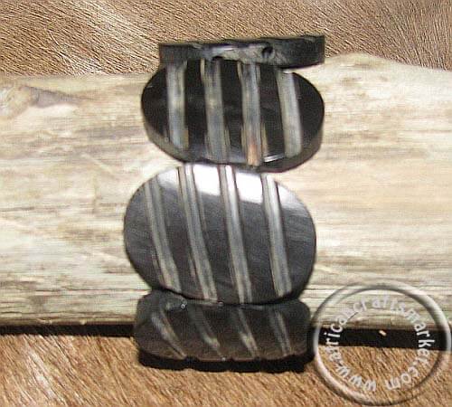 African bone bracelet - black