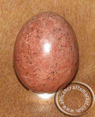 African stone egg - Brown Soapstone
