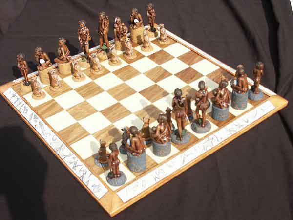 African bushman chess set