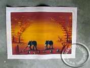 African Elephant painting African Hand Painted Elephant Picture