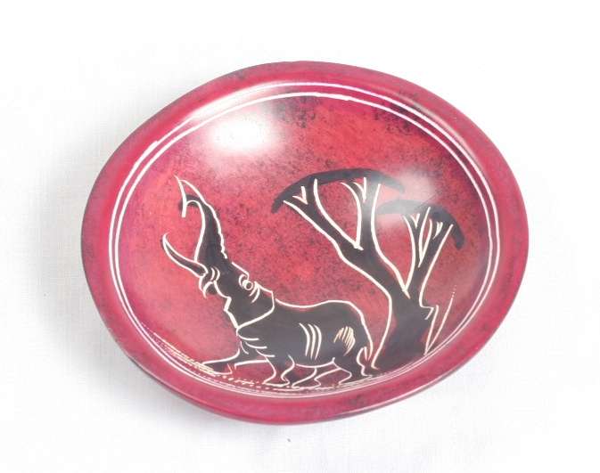 Soapstone bowl -Elephant