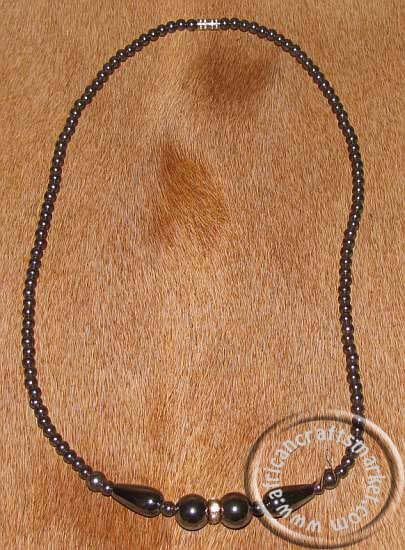 Hematite beaded necklace