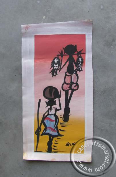 Zulu painting - working woman Zulu painting - working woman