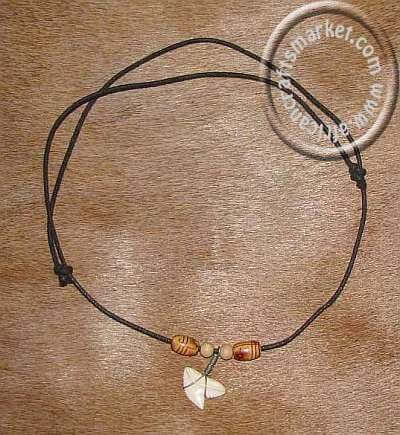 African tribal shark tooth necklace