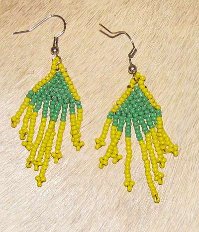 Zulu beaded earrings Zulu beaded earings - brown