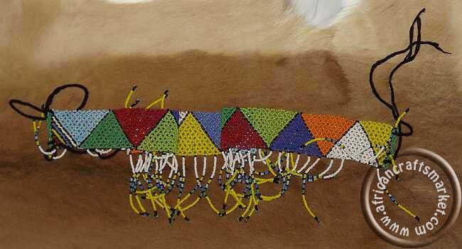 African beaded Zulu belt