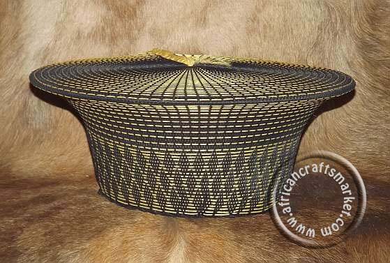 Yellow and white Zulu hat