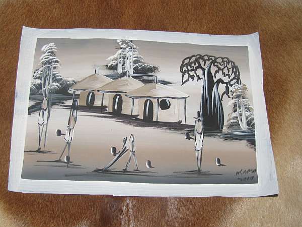 African village painting African village painting