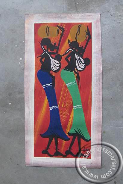 Zulu painting - working woman Zulu painting - working woman