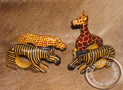 African animal napkin holders