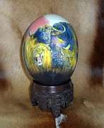 Decoupage African Ostrich Egg - Big 5