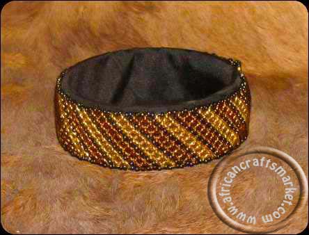 Zulu beaded bracelet African Zulu necklace - brown