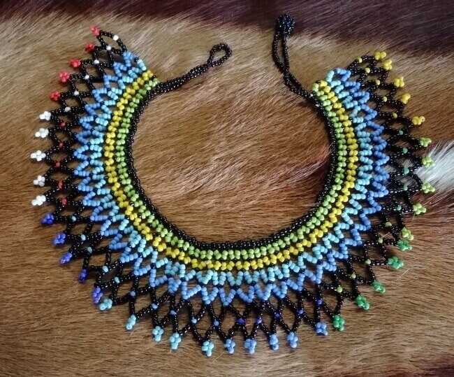 African Zulu beaded necklace