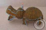 African handcrafted wire beaded hippo