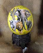 Big 5 ostrich egg - Yellow