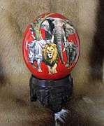 Big 5 ostrich egg - Red