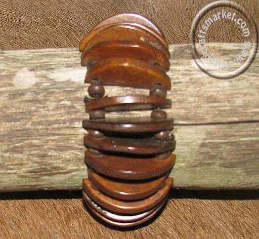 African bone bracelet - brown