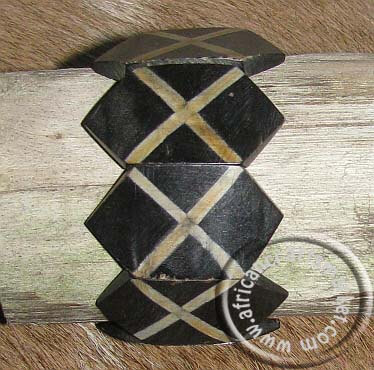 African bone bracelet - black