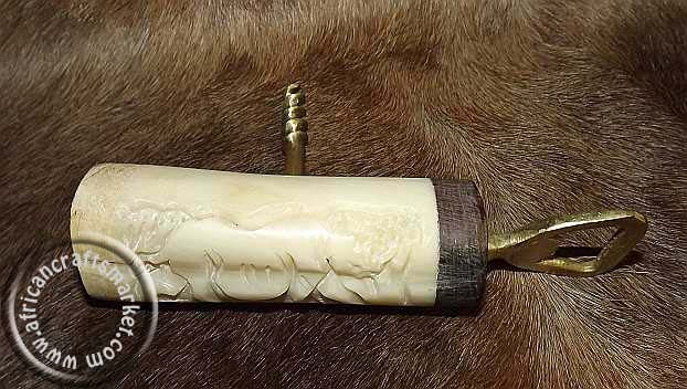 Giraffe bone bottle opener - corkscrew