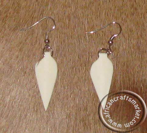Giraffe bone ear rings African Giraffe bone ear rings