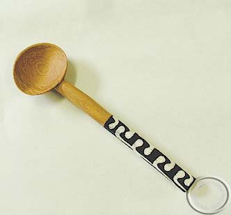 African wood  bone handle spoon