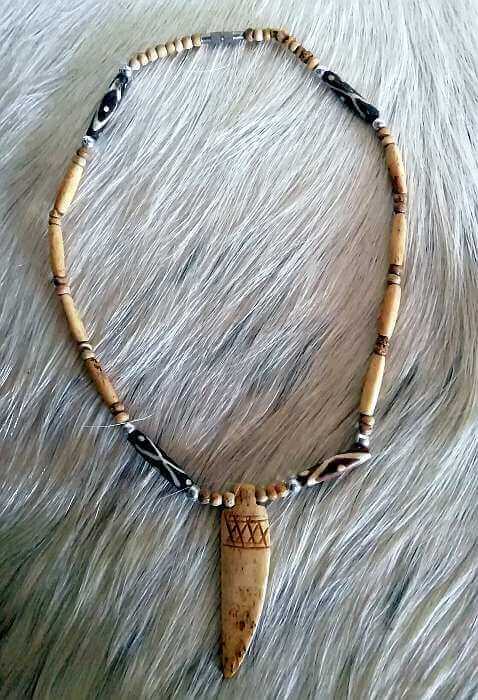 Bone mask necklace African bone necklace