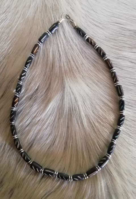 Bone mask necklace African bone necklace