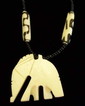 African elephant bone necklace