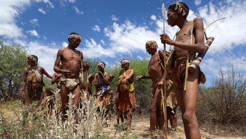 The San people African Bushmen and women
