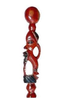 African Iron wood face cane - Zimbabwe
