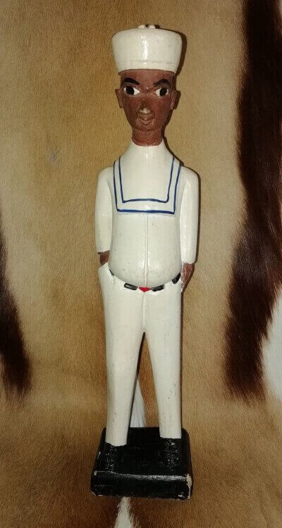 Wooden colonial figure