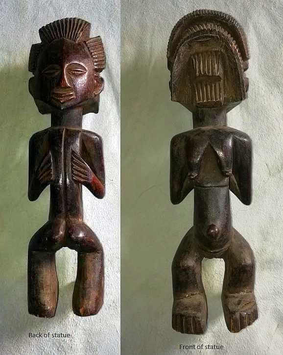 Wooden Fang figure African Fang figure backward body