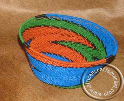 African telephone wire cone shape bowls