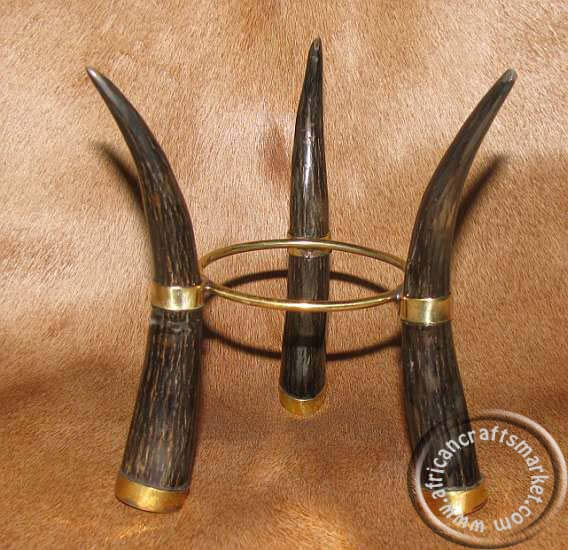 horn ostrich egg holder Horn ostrich egg holder