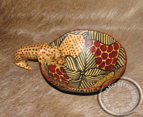 African bowl - leopard African leopard bowl