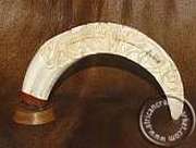 African Carved Warthog Tusk