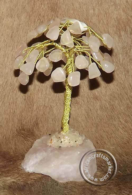 Rose Quartz gemstone tree African Rose Quartz gemstone tree
