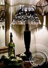 Porcupine quill pyramid lamp shade