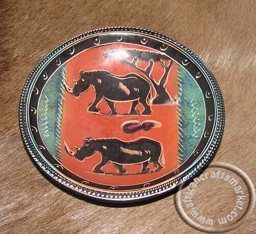 African soapstone bowl - Rhino African soapstone bowl - Rhino