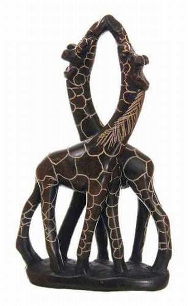 African stone giraffe couple African stone loving giraffes