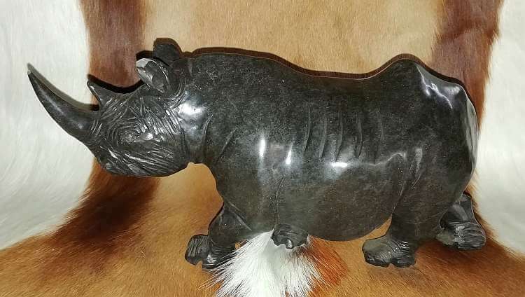 African spring stone rhino