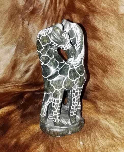 African stone twisted giraffe couple African stone twisted giraffes