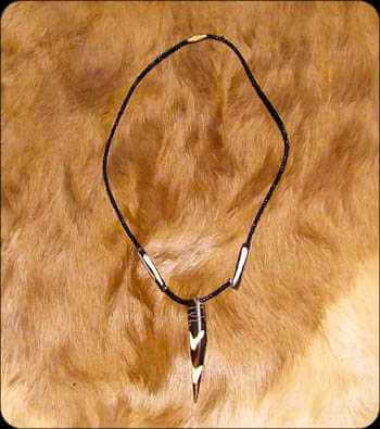 African bone tooth necklace - Zebra