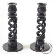 African Ebony twisted candle holdres