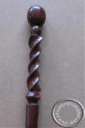 African twisted cane African hand carved wooden twisted walking stick