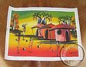 African colourful village picture African colourful village picture
