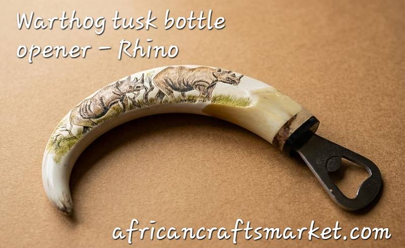 Warthog Tusk Bottle Opener - Rhino