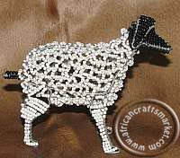 African wire beaded sheep